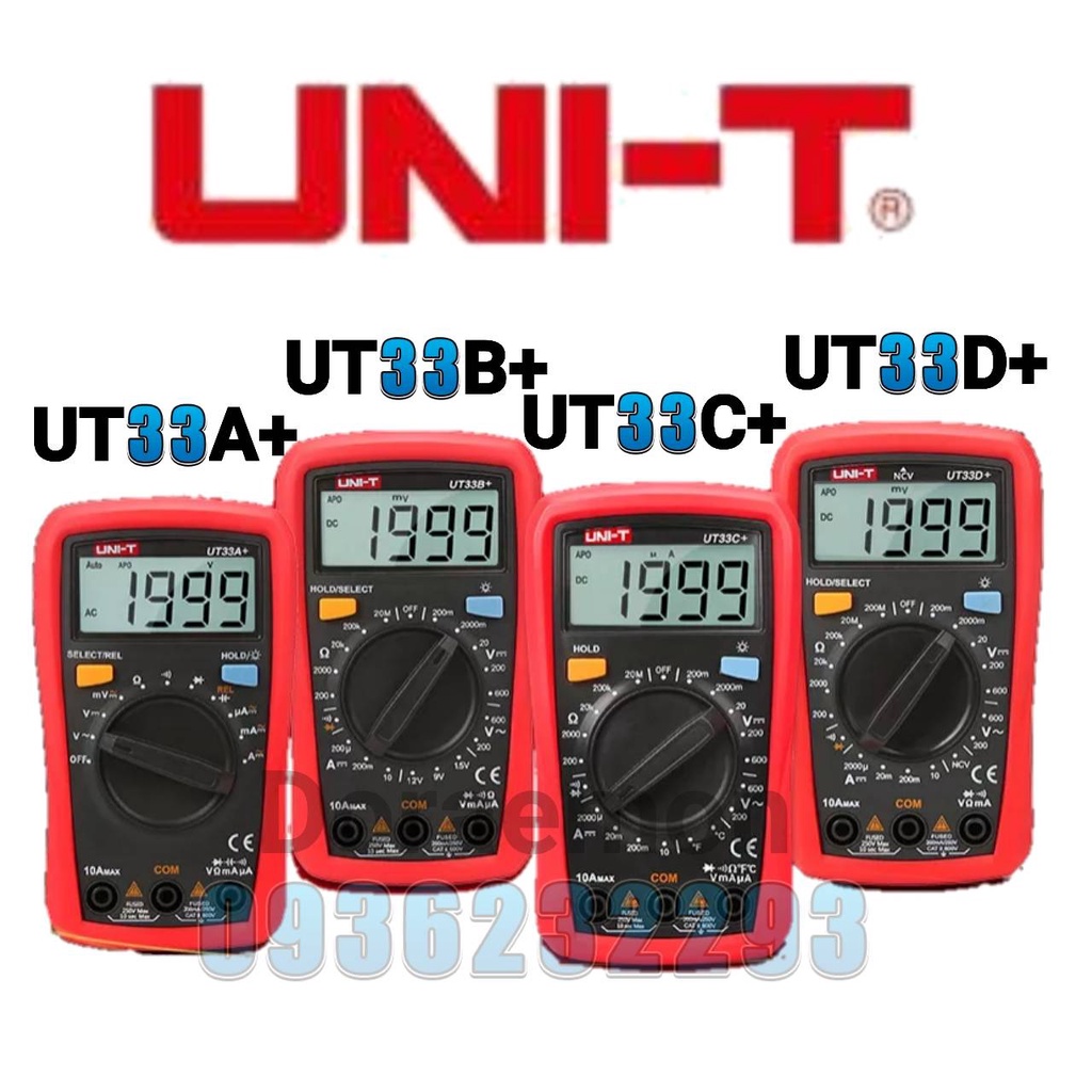 UNI-T UT33A+ UT33B+ UT33C+ UT33D+ digital multimeter meter digital มัลติมิเตอร์แบบดิจิตอล มัลติมิเตอ