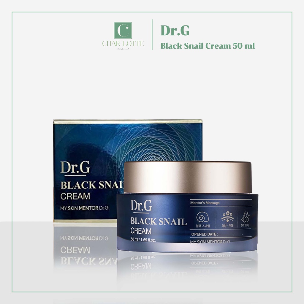 [Charlotte Seoul]  Dr.G Black Snail Cream 50ml #ครีมลดเลือนริ้วรอย #ผิวกระจ่างใส #2in1 #สกินแคร์เกาหลี #Dr.G #Antiaging