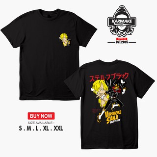 เสื้อยืดผ้าฝ้ายพิมพ์ลายแฟชั่น เสื้อยืด พิมพ์ลายอนิเมะ One Piece SANJI RAID SUIT BLACK STEALTH สําหรับผู้ชาย