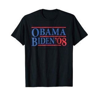 เสื้อยืดผ้าฝ้ายพิมพ์ลายแฟชั่น เสื้อยืด พิมพ์ลาย Barack Obama Joe Biden 2008 สไตล์คลาสสิก สําหรับผู้ชาย