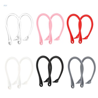 ROX 1Pair Anti Lost Earhook Soft Silicone Anti Dropping Rope Strap Loop String for Airpods Pro Bluetooth-compatible Earphone Accessories