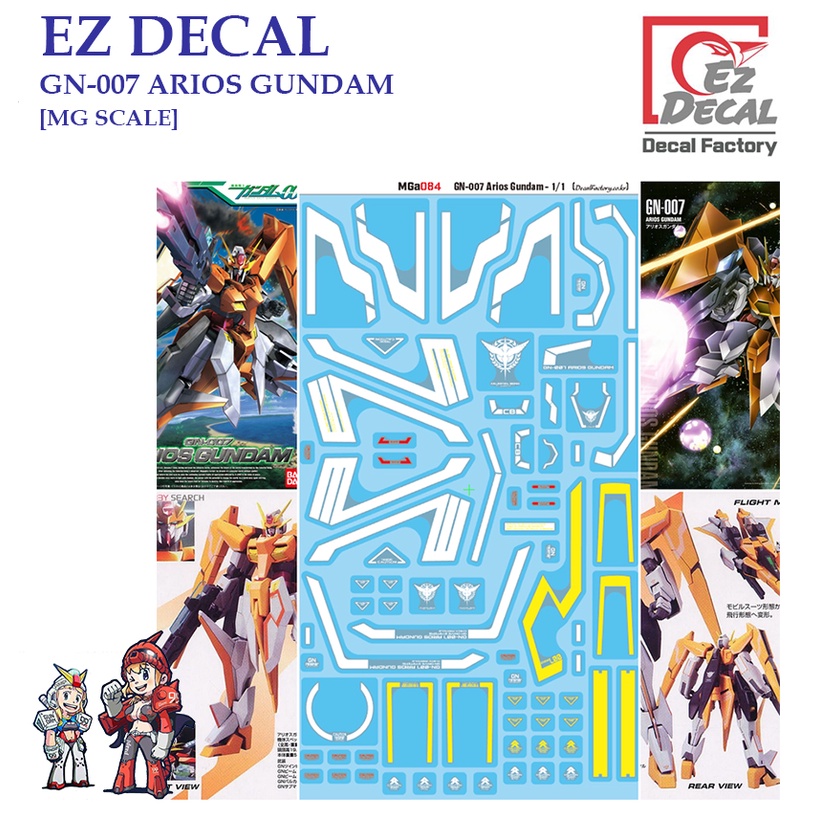 ดีคอลน้ำ [EZ DECAL] Q04 GN 007 ARIOS GUNDAM [MG SCALE] PRE-CUT