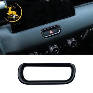 Car Hazard Emergency Light Frame Warning Lamp Switch Cover Trim for Honda Vezel HR-V HRV 2021 2022 Black