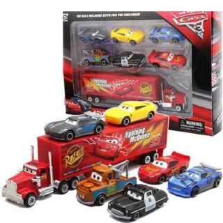 โมเดลรถยนต์ Disney Pixar Cars Lightning McQueen 7 in 1 ของเล่นสําหรับเด็ก