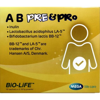 พรีไบโอติกและโพรไบโอติก A B Pre&amp;Pro Mega Exp. 11/10/24