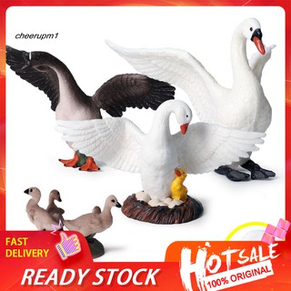 CHE_Realistic Chicken Duck Swan Wild Animal PVC Model Figurine Desk Decor Kids Toy