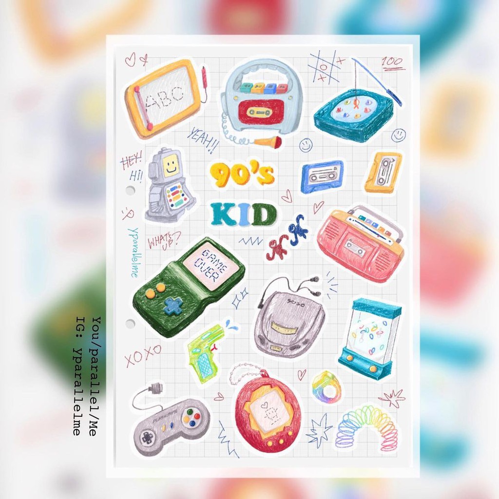 สติ๊กเกอร์ เซต 90’s kid