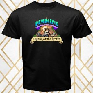 T-shirt  เสื้อยืด ผ้าฝ้าย พิมพ์ลายโลโก้เกม Pewdiepie Legend Of The Brofist สําหรับผู้ชายS-5XL