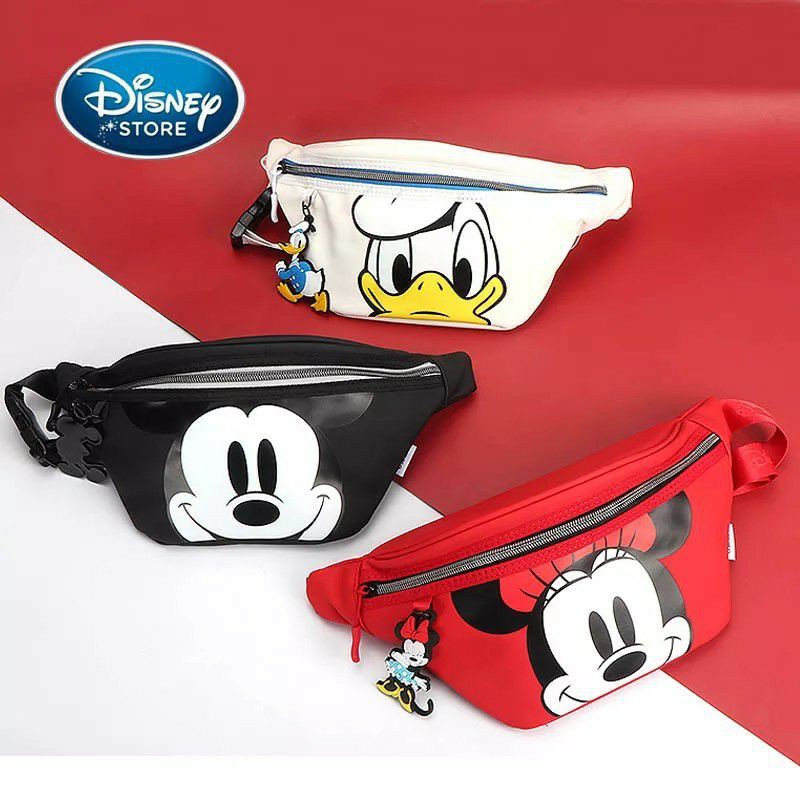Mickey MOUSE กระเป๋าสะพายสําหรับสาวเอวกระเป๋าสําหรับสาวสลิงไหล่ล่าสุด (MICKEY MOUSE WAISTBAG)