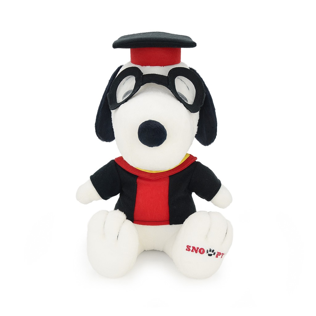 Snoopy ลิขสิทธิ์แท้ ตุ๊กตา สนูปปี้ ตุ๊กตารับปริญญา ท่านั่ง The Peanuts Movie