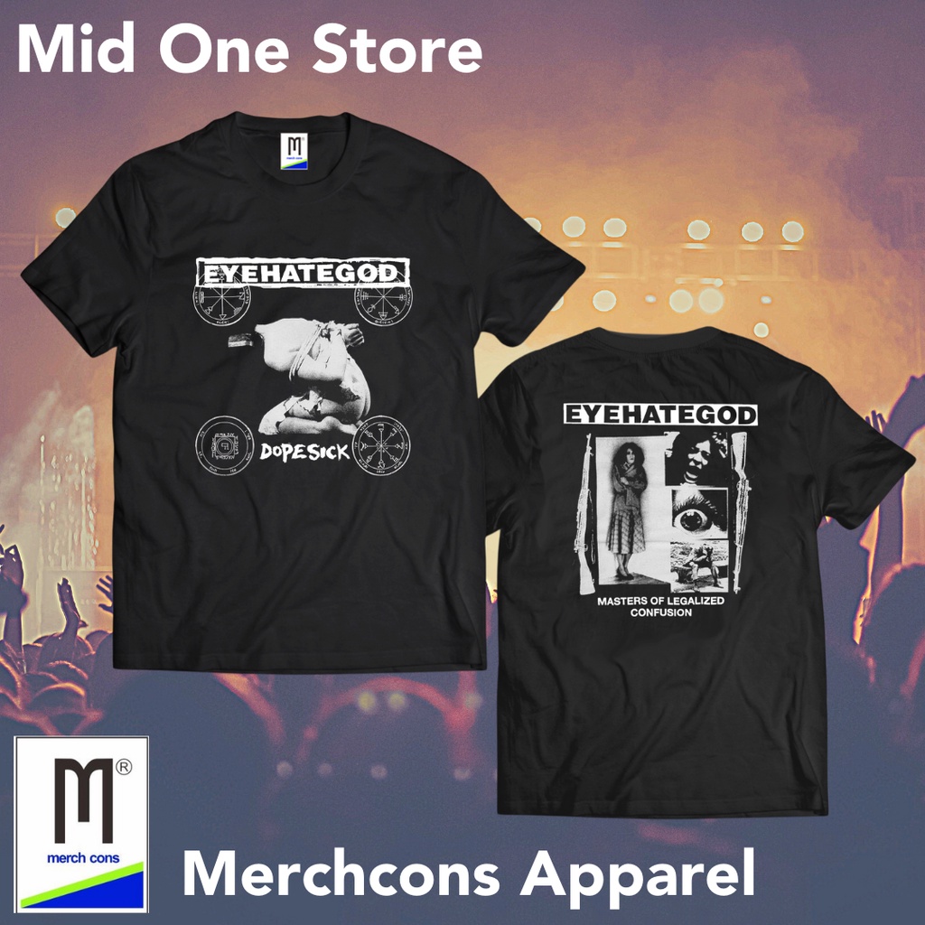 M215 / EYEHATAGOD BAND T-SHIRT DOPESICK TAG MERCHCONS OUTER SIZE / เสื้อยืด DISTRO MUSIC