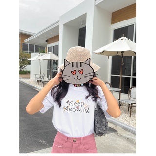 เสื้อยืด cotton 100% ลายน่ารัก | Keep Meowing collection