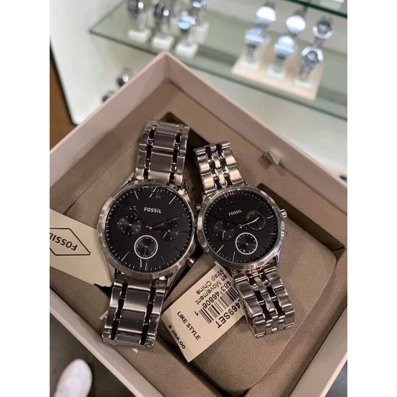 Fossil Watch Set Silver