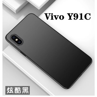 TPU CASE เคสวีโว่ Vivo Y91C / Y1S เคสซิลิโคน เคสนิ่ม สวยและบางมาก เคสสีดําสีแดง [ส่งจากไทย]