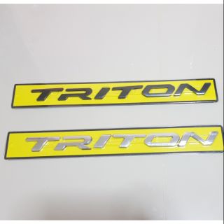 โลโก้3D ติดฝากระโปรง Mitsubishi Triton ตัวอักษรติดฝากระโปรง