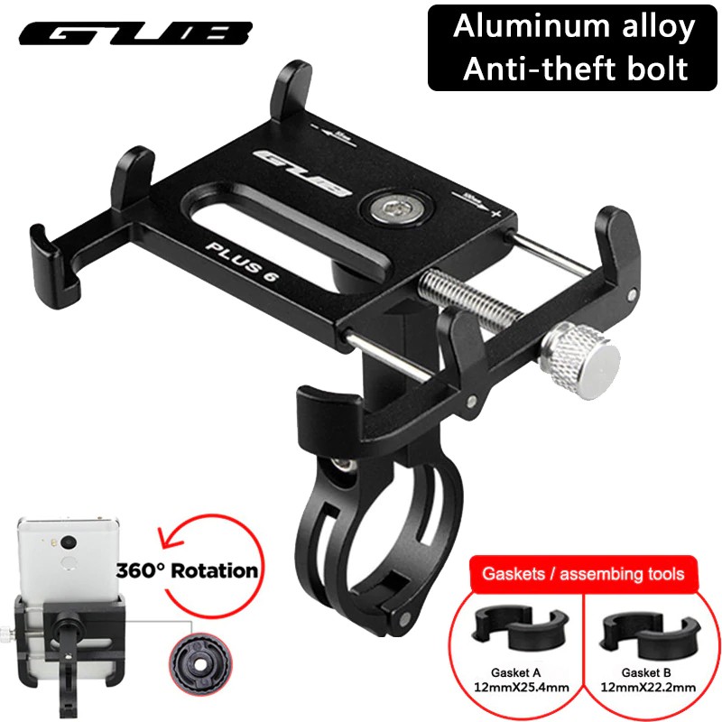 GUB  Bicycle Phone Holder 360 Degree Rotation Aluminium MTB Bike Smartphone Stand Handlebar Mount Stand for iphone 6 7 8