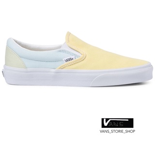 VANS SLIP ON PASTEL BLOCK MULTI TRUE WHITE SNEAKERS สินค้ามีประกันแท้