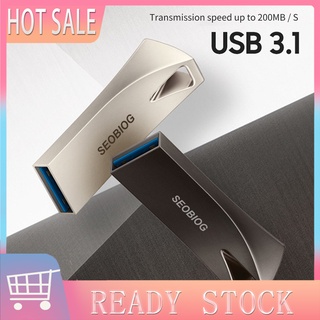 ♚Chs♚Seobiog แฟลชไดรฟ์โลหะ USB3.1 ความเร็วสูง ขนาดเล็ก สําหรับลําโพง