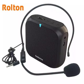 (ไร้สาย,วิทยุFM) Rolton K400FM ลำโพงขนาดเล็กแบบพกพา วิทยุFM เครื่องขยายเสียง ไมค์ช่วยสอน โทรโข่ง ไร้สาย K400