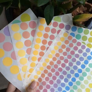 สติ๊กเกอร์พาสเทล Sticker Pastel (วงกลม) คละขนาดได้ ไม่มีขั้นต่ำ