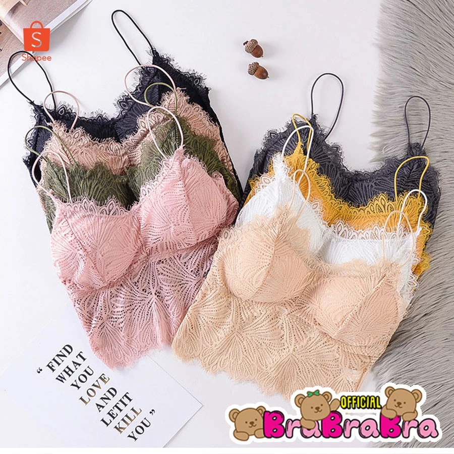 [ส่งจากไทย] 𝑩𝒓𝒂𝑩𝒓𝒂𝑩𝒓𝒂 #bra-083 บรา เสื้อทับ สายเดี่ยว ลูกไม้