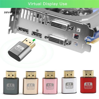 【SG】อะแดปเตอร์เชื่อมต่อ 4k HDMI DDC EDID Dummy Plug VGA Virtual Display 2 ชิ้น