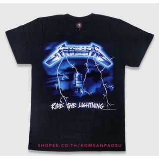 เสื้อยืดผ้าฝ้ายพรีเมี่ยมเสื้อยืด Metallica / ride the lightning