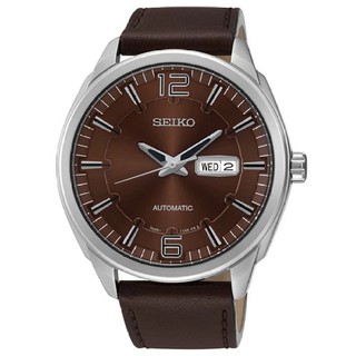 SEIKO Men Retro Classic Automatic Watch รุ่น SNKN49K1 - สีเงิน/สีน้ำตาล