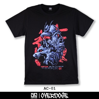 Overdose T-shirt เสื้อยืดคอกลม สีดำ รหัส AC-01(โอเวอโดส)