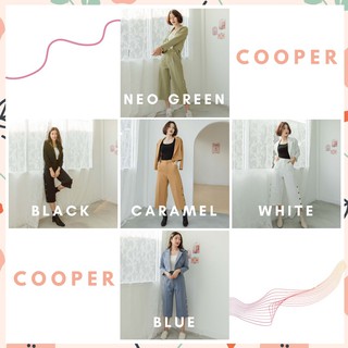 Cooper Trousers กางเกงขา5ส่วน กางเกงทรงตรง ตกแต่งกระดุมที่ปลายขา