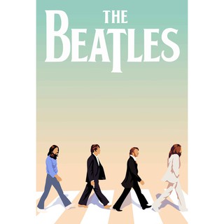 โปสเตอร์ The Beatles John Lennon Paul McCartney โปสเตอร์ วอลเปเปอร์ ตกแต่งผนัง Poster โปสเตอร์วินเทจ โปสเตอร์วงดนตรี