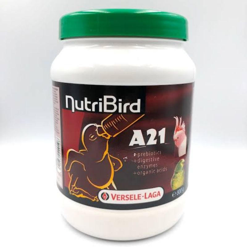 Nutribird A21(ฝาเขียว) อาหารนกลูกป้อน เหมาะสำหรับนกทุกสายพันธุ์ (แบ่งขาย250กรัม)