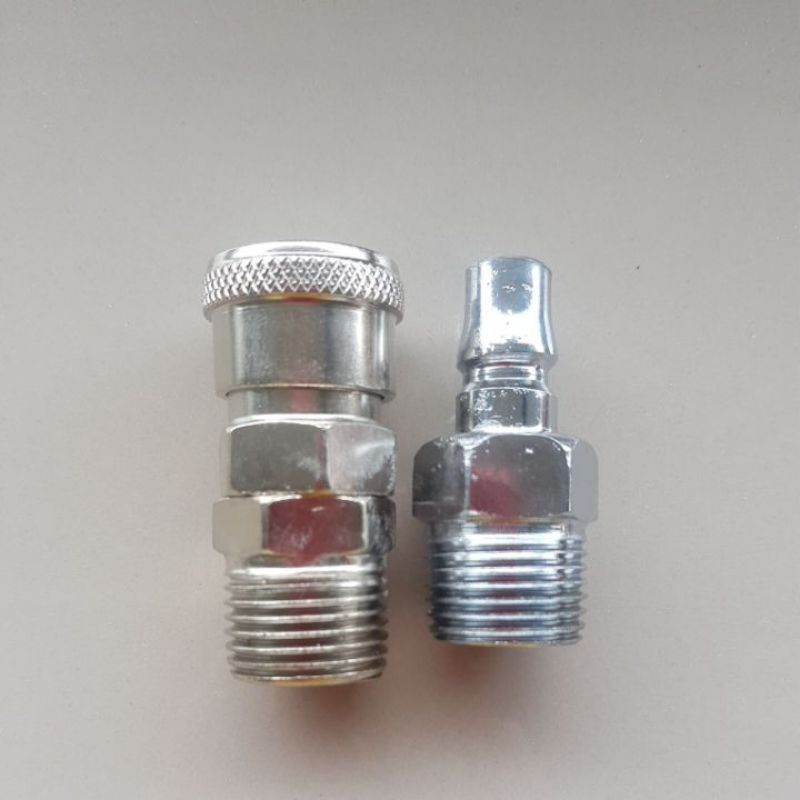 ชุดคอปเปอร์ตัวเมีย + ปลั๊กตัวผู้ SM40+PM40 ขนาดเกลียว 1/2" 4หุล