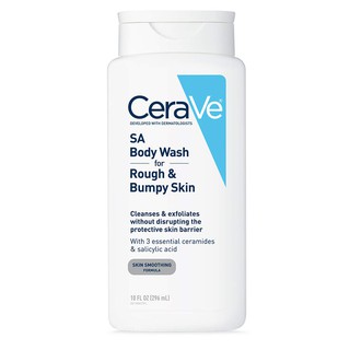 [ของแท้ 100%] CERAVE SA BODY WASH FOR ROUGH &amp; BUMPY SKIN 10oz. (296ml.)