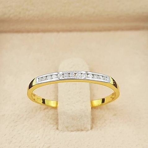 SK Jewelry 💍แหวนแถวฝั่งสอด 💎 เพชร 13 เม็ด  ทองแท้ 9K (37.50%) 🔥สินค้ายอดนิยม สินค้าขายดี 🔥🗃 SK-R0026