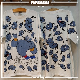 เสื้อยืดผ้าฝ้ายพิมพ์ลายขายดี [ ALADDIN ] The Genie  Disneys Classic CARTOON เสื้อลายการ์ตูน เสื้อลาย ลายวินเทจ ผ้าร้อย