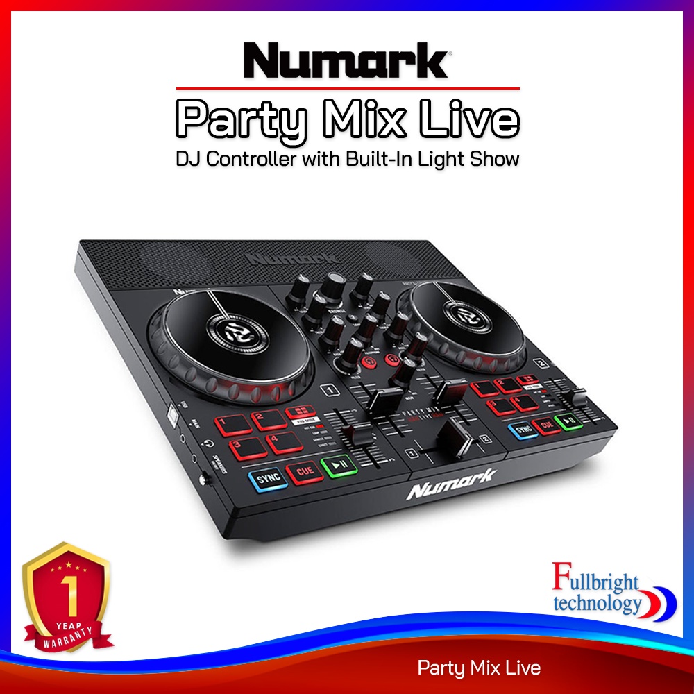 Numark Party Mix Live DJ Controller เครื่องเล่นดีเจคอนโทรลเลอร์ ประกันศูนย์ 1 ปี