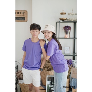 halotshirt เสื้อยืดสีพื้น เสื้อยืดสีพื้นผู้ชาย เสื้อยืดสีพื้นผู้หญิง เสื้อยืด เสื้อยืดแขนสั้น สีม่วงอ่อน