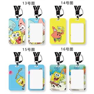 กระเป๋าใส่บัตรประจําตัวประชาชน ลายการ์ตูน SpongeBob SquarePants น่ารัก สําหรับเด็กนักเรียน