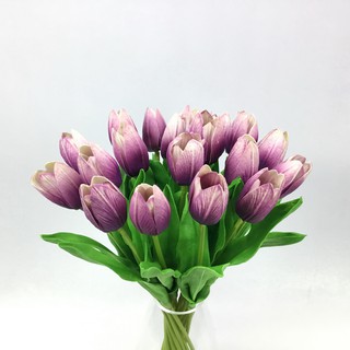 OrientalFineArt ดอกทิวลิป ดอกไม้ประดิษฐ์เกรดพรีเมี่ยม Artificial Tulip