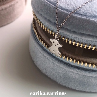(กรอกโค้ด GG24P ลด 65.-) earika.earrings - grizzly necklace สร้อยคอเงินแท้จี้น้องหมี S92.5