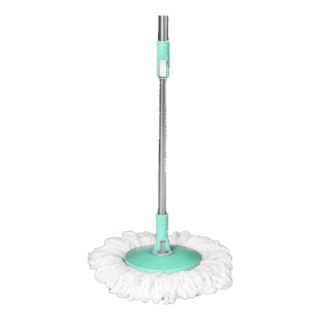 [คืน10% 10CCBSEP4] HomeHero Spin Mop ไม้ถูพื้นด้ามสแตนเลส พร้อมผ้าไมโครไฟเบอร์ 1 ผืนม่วง ไม้ถูพื้น ไม้ม็อบ