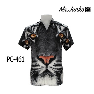 ⚡ ส่งฟรี⚡เสื้อเชิ้ตชาย งานต่อลาย Mr-Junko ผ้าซาติน นิ่มใส่สบายไม่ร้อน PC-461  ฟรีส่ง