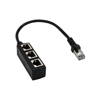 Splitter Ethernet Rj45 สายเคเบิ้ลอะแดปเตอร์ 1 Male To 2 / 3 Female Port Lan เชื่อมต่อเครือข่าย