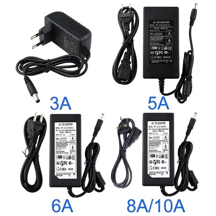 3-24V & 12V อะแดปเตอร์สําหรับ LED Strip กล้องวงจรปิดเครื่องขยายเสียง Etc JN-1220 BSK-602 1250 1230 1