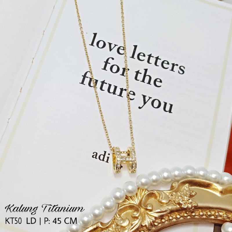 สร้อยคอไทเทเนียมผู้หญิง/สร้อยคอไทเทเนียม/สร้อยคอผู้หญิง KT50 LD