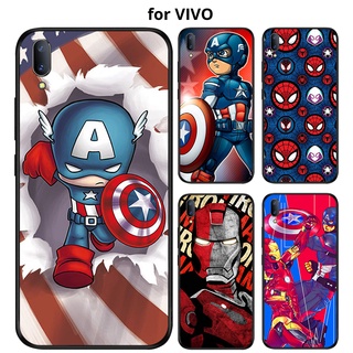 เคส  VIVO V29 V23 V23E V21 V21E T1 V2021 V2040 V2025 V20 SE V2020 V2022 V2023 Y73 2021 V2250 5G V19 PRO  โทรศัพท์มือถือแบบนิ่ม ลายกัปตันอเมริกา สําหรับ