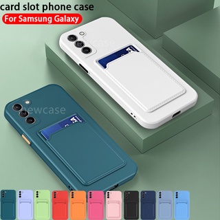 Samsung Galaxy S21FE S 21 FE S21 FE S22 S 22 Plus Ultra S22Plus S22Ultra 5G Phone Case Liquid Silicone Wallet card Casing Shockproof Camera Protection Soft Cover