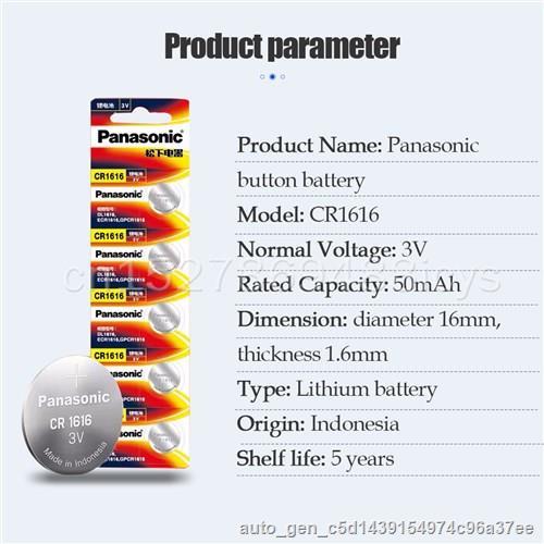 10pcs Panasonic Cr1616 Cr 1616 Dl1616 Ecr1616 Br1616 3v Lithium Battery ...