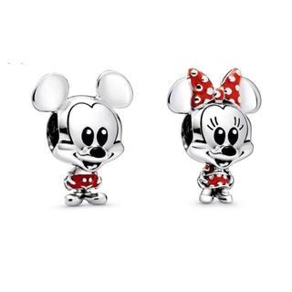 (พร้อมส่ง)*New*Disney Mickey Mouse Red Trousers/Minnie Mouse Dotted Dress &amp; Bow Charm